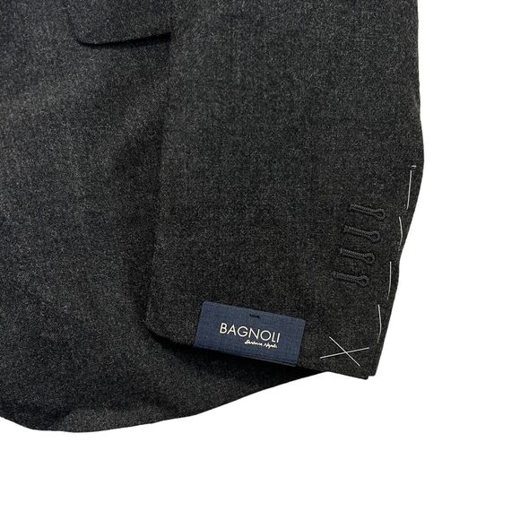 Bagnoli Sartoria Napoli Suit Wool Gray Virgin Wool & Cashmere Blend Size 44 US - Picture 4 of 16